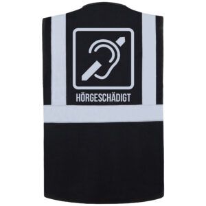 ADB Warnweste - Hörgeschädigt / Gehörlos (Rückenlogo mit Schriftzug)