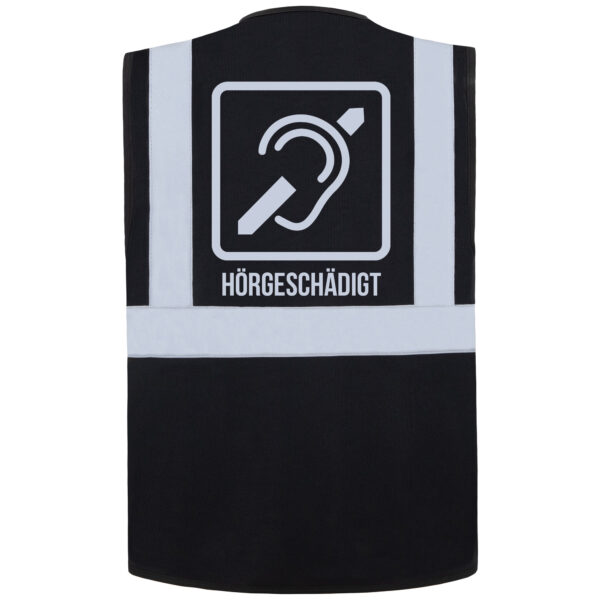 Hörgeschädigt Warnweste kaufen schwarz