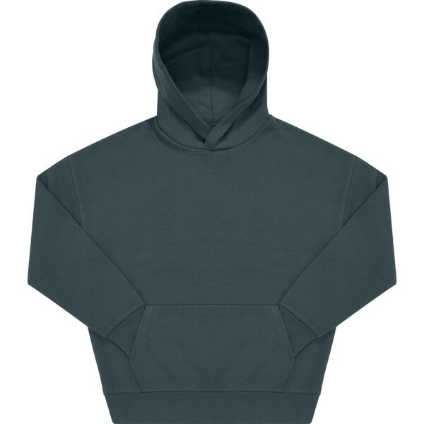 Oversize Hoodie (amalfi teal) mit Kängerutasche (Vorderseite)