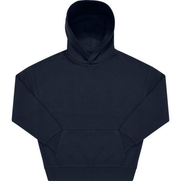 Oversize Hoodie (navy) mit Kängerutasche (Vorderseite)