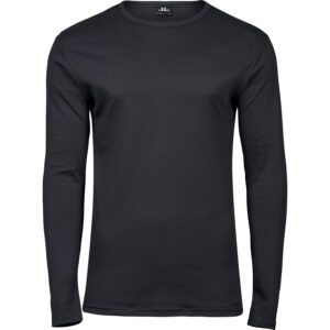 Dunkelgraues Langarm Shirt (Vorderseite).