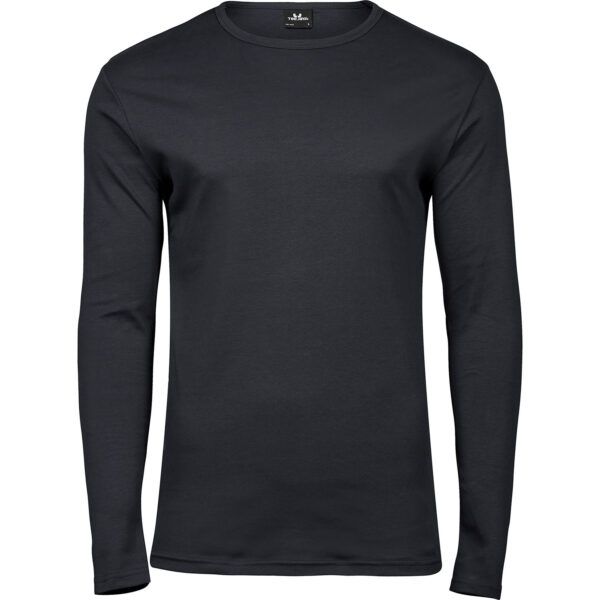 Dunkelgraues Langarm Shirt (Vorderseite).