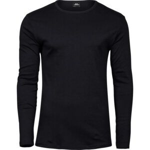 Schwarz Langarm Shirt (Vorderseite).