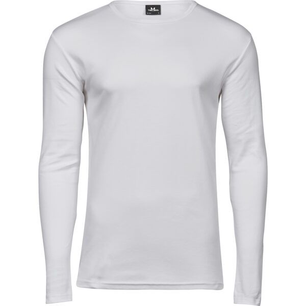 Weißes Langarm Shirt (Vorderseite).
