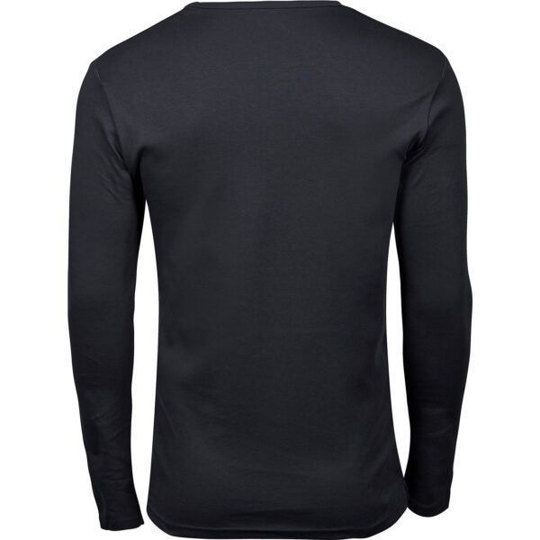 Dunkelgraues Langarm Shirt (Rückseite).