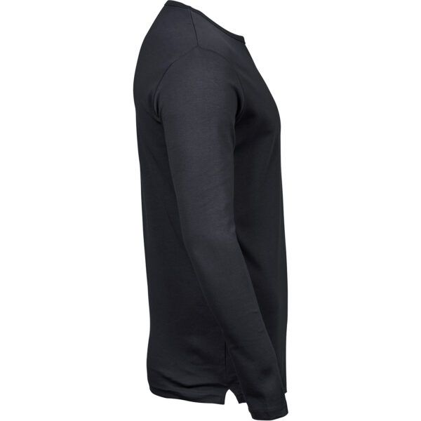 Dunkelgraues Langarm Shirt (rechte Seite).
