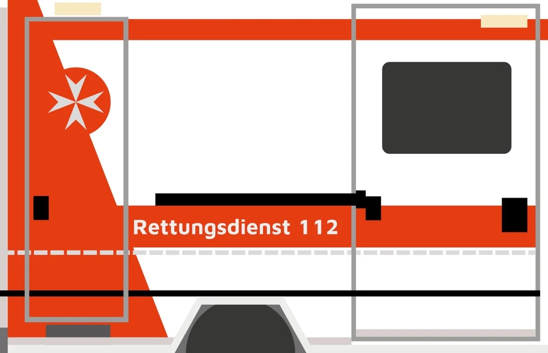 Gestaltungsentwurf einer RTW-Seitenbeklebung